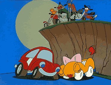 Carangos e Motocas *Wheelie and The Chopper Bunch* (NBC,1974) São desenhos  sobre um fusquinha chama…