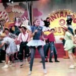 Andrea Veiga dançando no Pintando o Sete