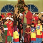 Márcio Garcia e as crianças do Gente Inocente recebem Xuxa