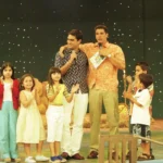 Márcio Garcia e as crianças do Gente Inocente recebem Zeca Camargo