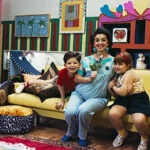 Grace Gianoukas, João Victor d'Alves e Pamella Domingues como a família do início